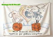Hermès Circus Lion & Tamer Father's Day Flannel Throw Blanket IMG_5383